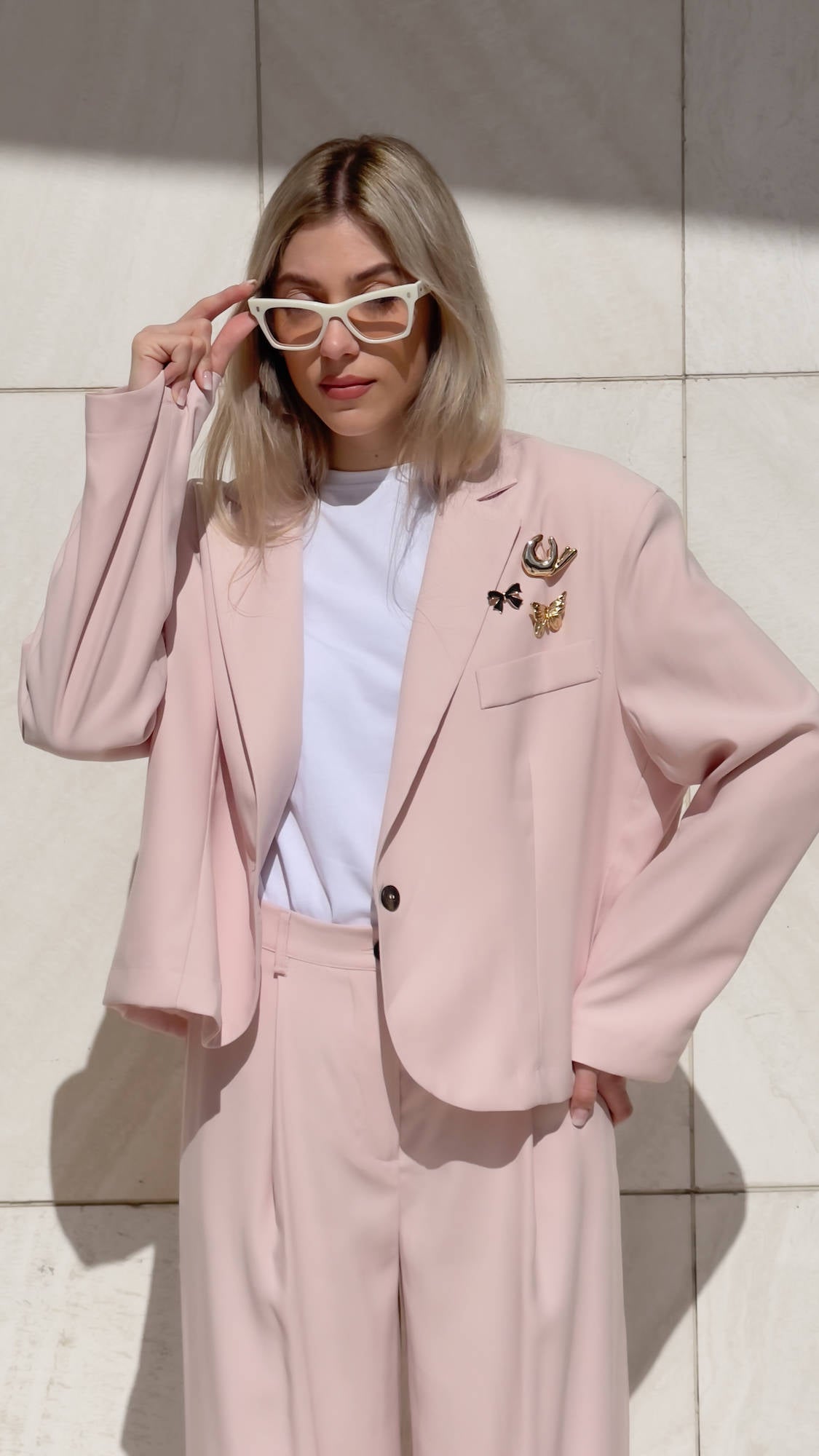 BLAZER CROPPED MEDLEY PINK LADY