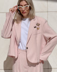 BLAZER CROPPED MEDLEY PINK LADY