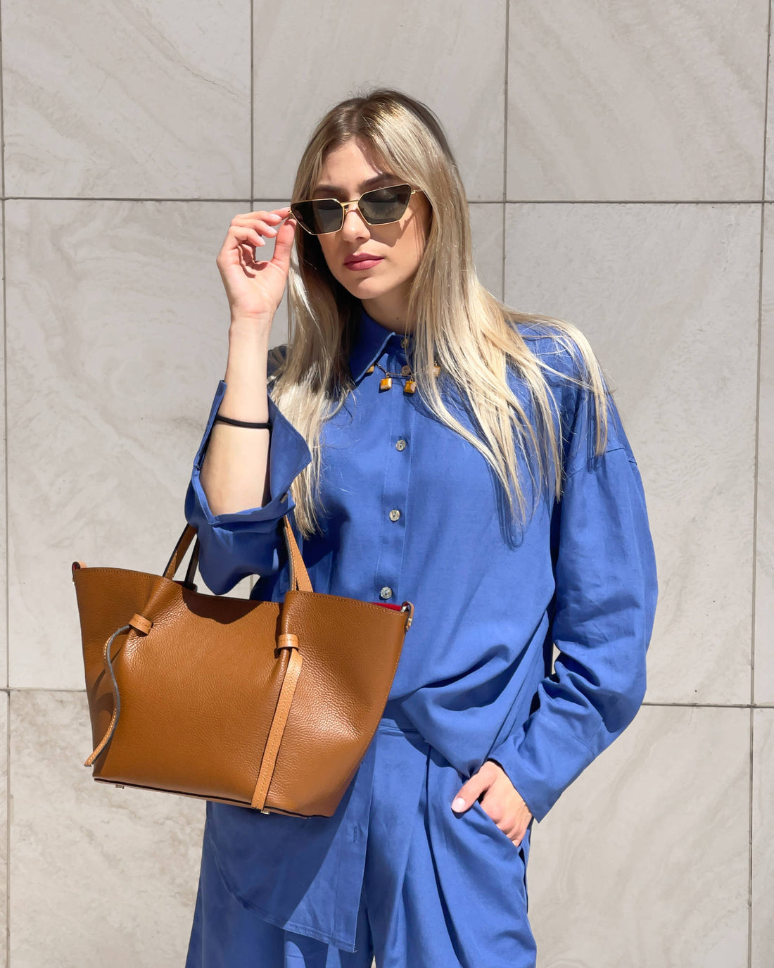 CAMICIA IN LINO VISCOSA MISTRAL DENIM