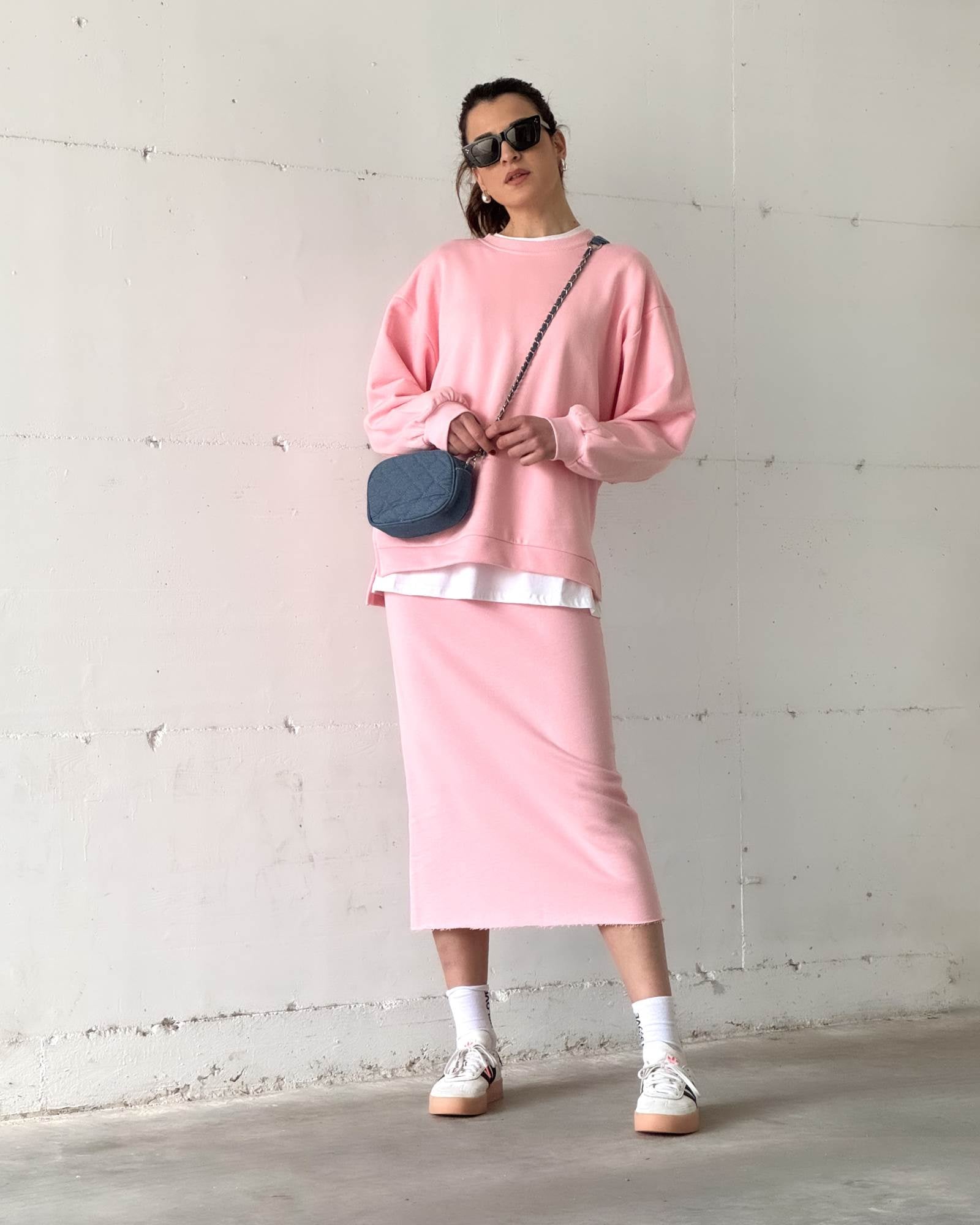 GONNA IN FELPA GINNY PINK