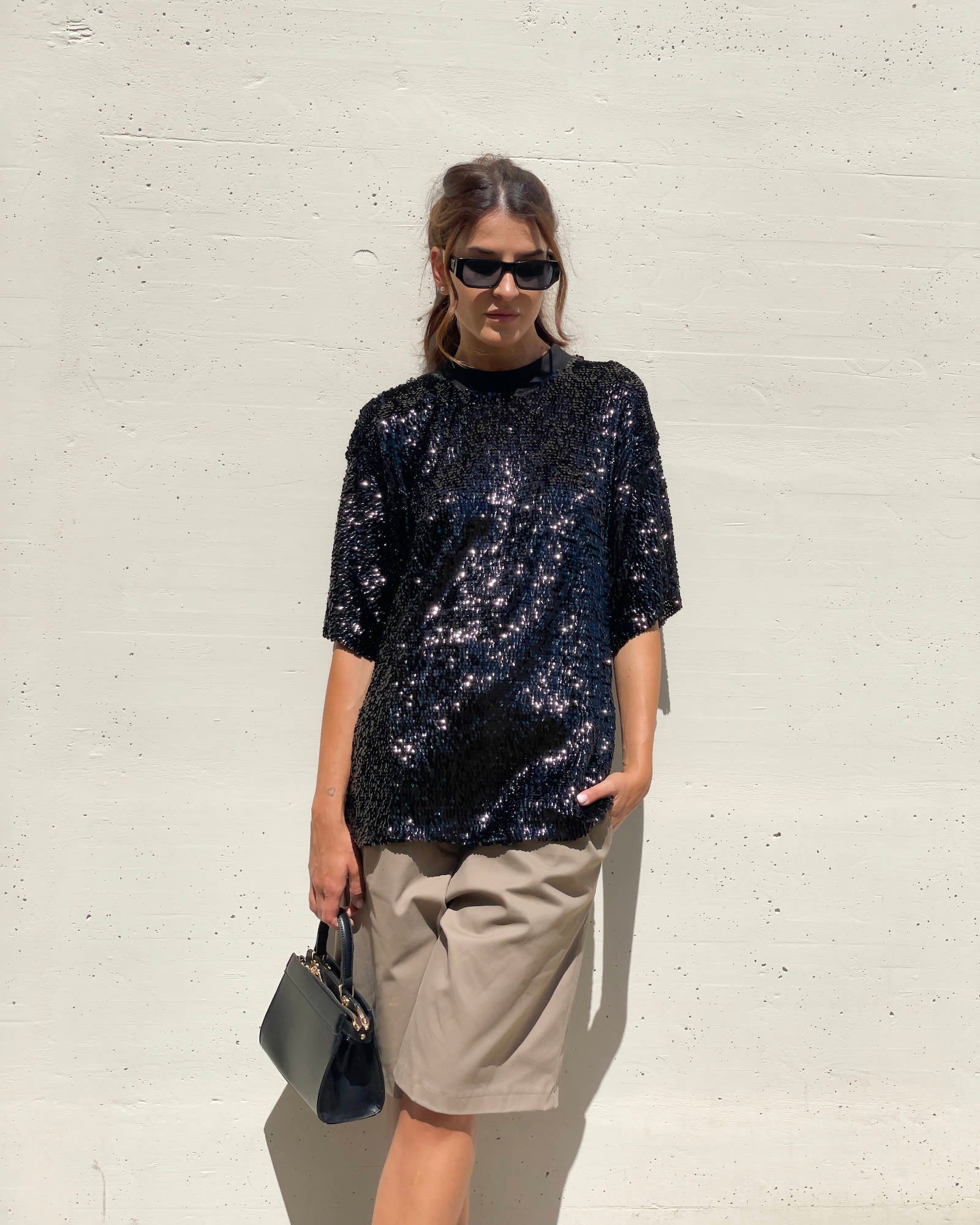 BLUSA PAILLETTES BETTY NERO
