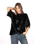 BLUSA PAILLETTES BETTY NERO