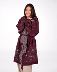KABAN PAISLEY BORDEAUX
