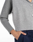 CARDIGAN IN MAGLIA KARL GRIGIO