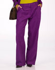 PANTALONE VELLUTO DORIAN GRAPE