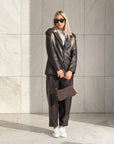 GIACCA FAUX LEATHER COFFEE