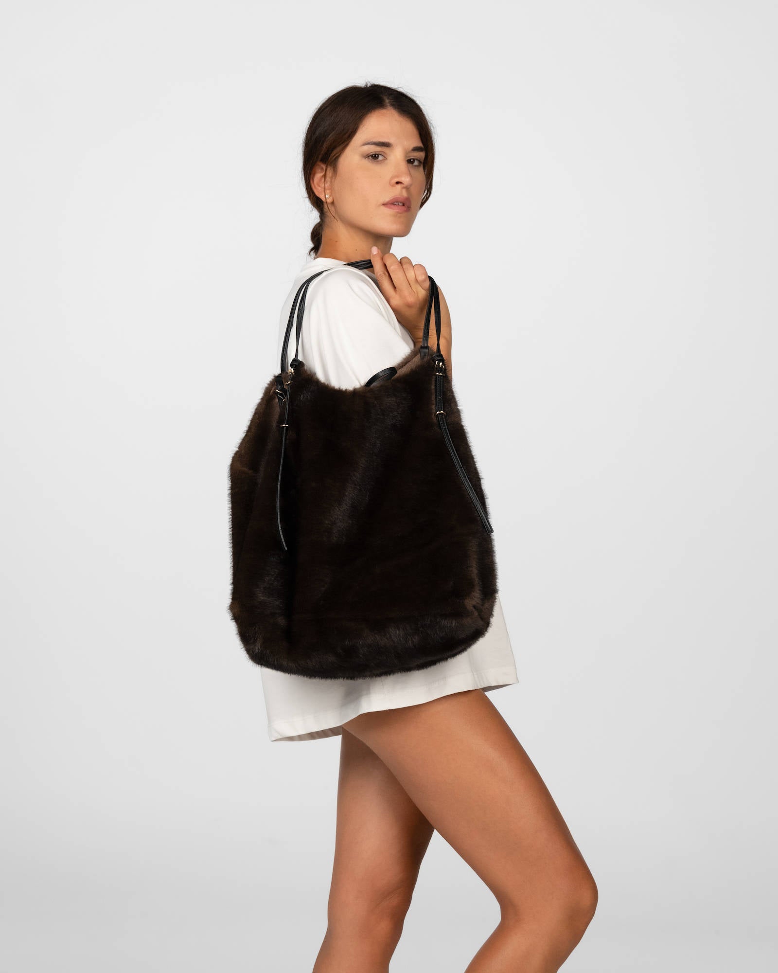 BORSA LUNETTA FUR MORO