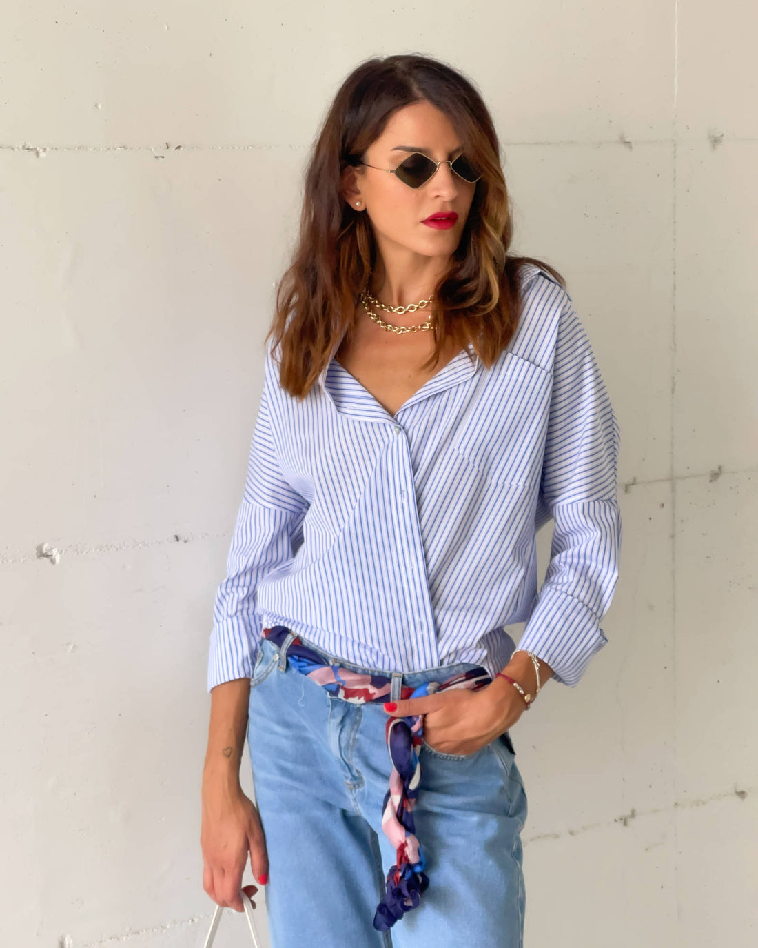 FOULARD EVORA BLU