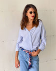 FOULARD EVORA IN SETA BLU
