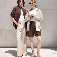PANTALONE IN LINO VISCOSA MISTRAL SABBIA