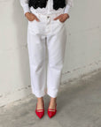 DENIM DELIGHT BIANCO CUCITURE TABACCO