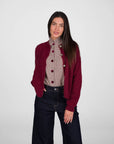 CARDIGAN LEA BORDEAUX