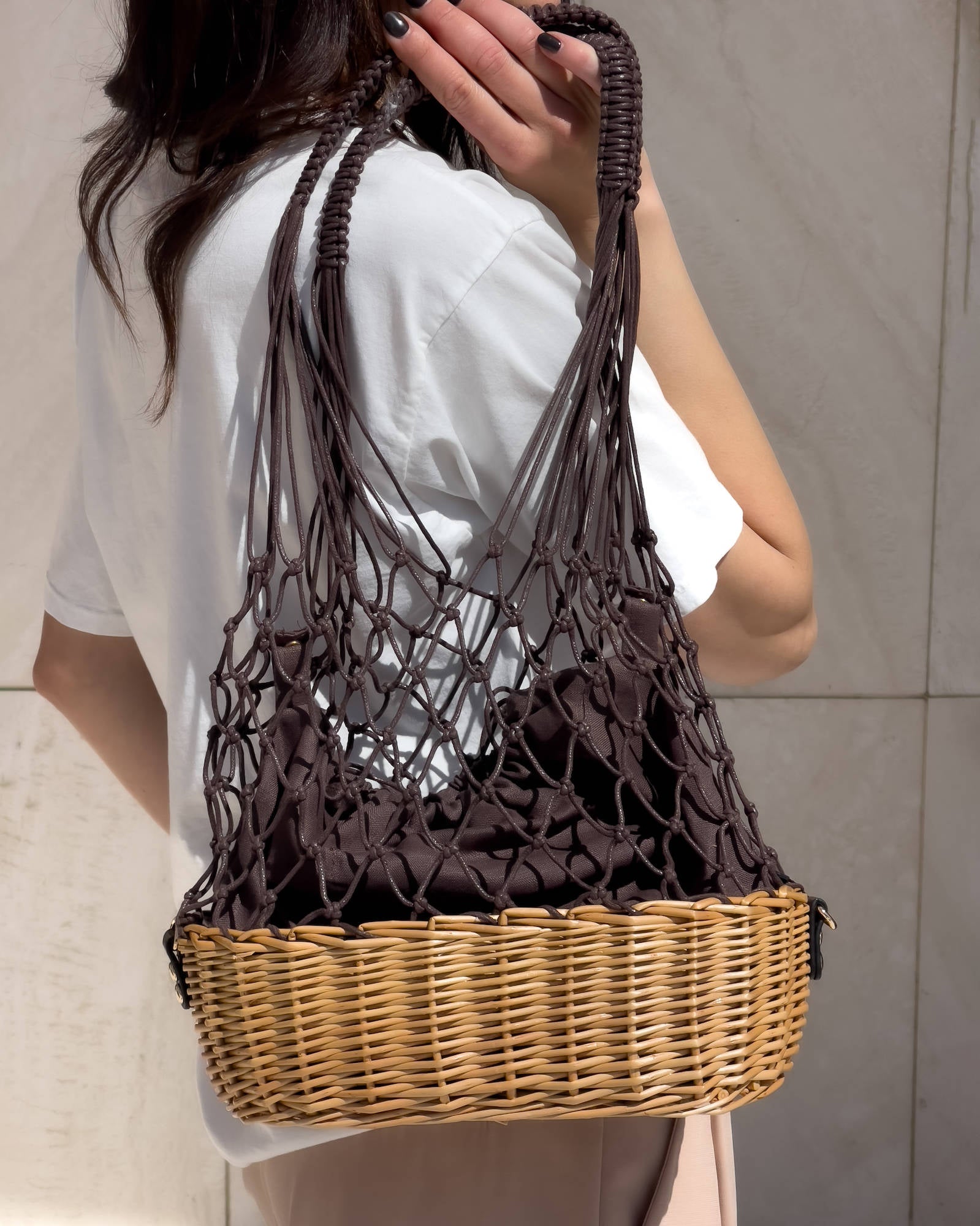 BORSA CESTINO NAKI CORDA