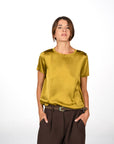 T-SHIRT NORA IN SATIN CARDO