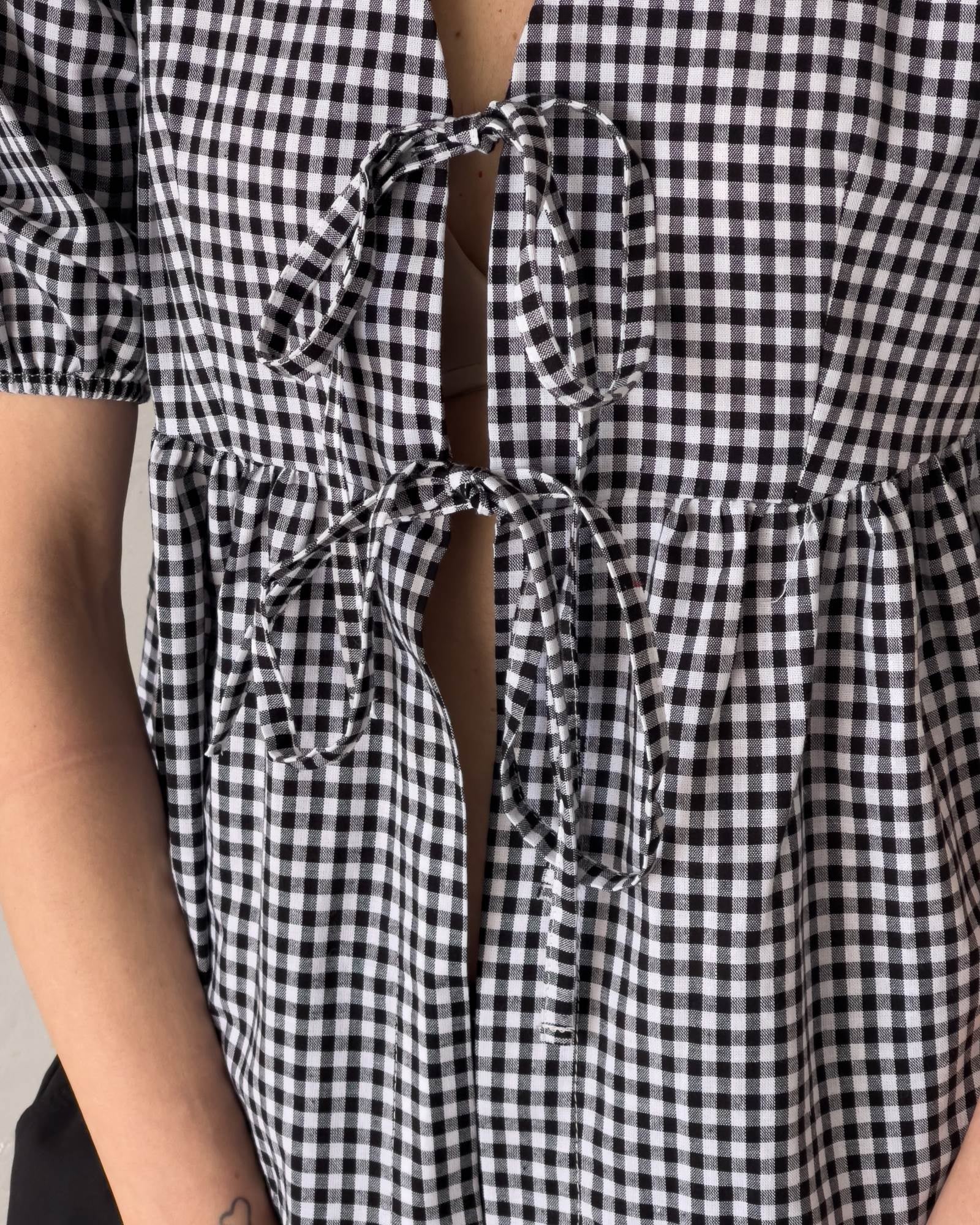 CAMICIA ANN VICHY NERO