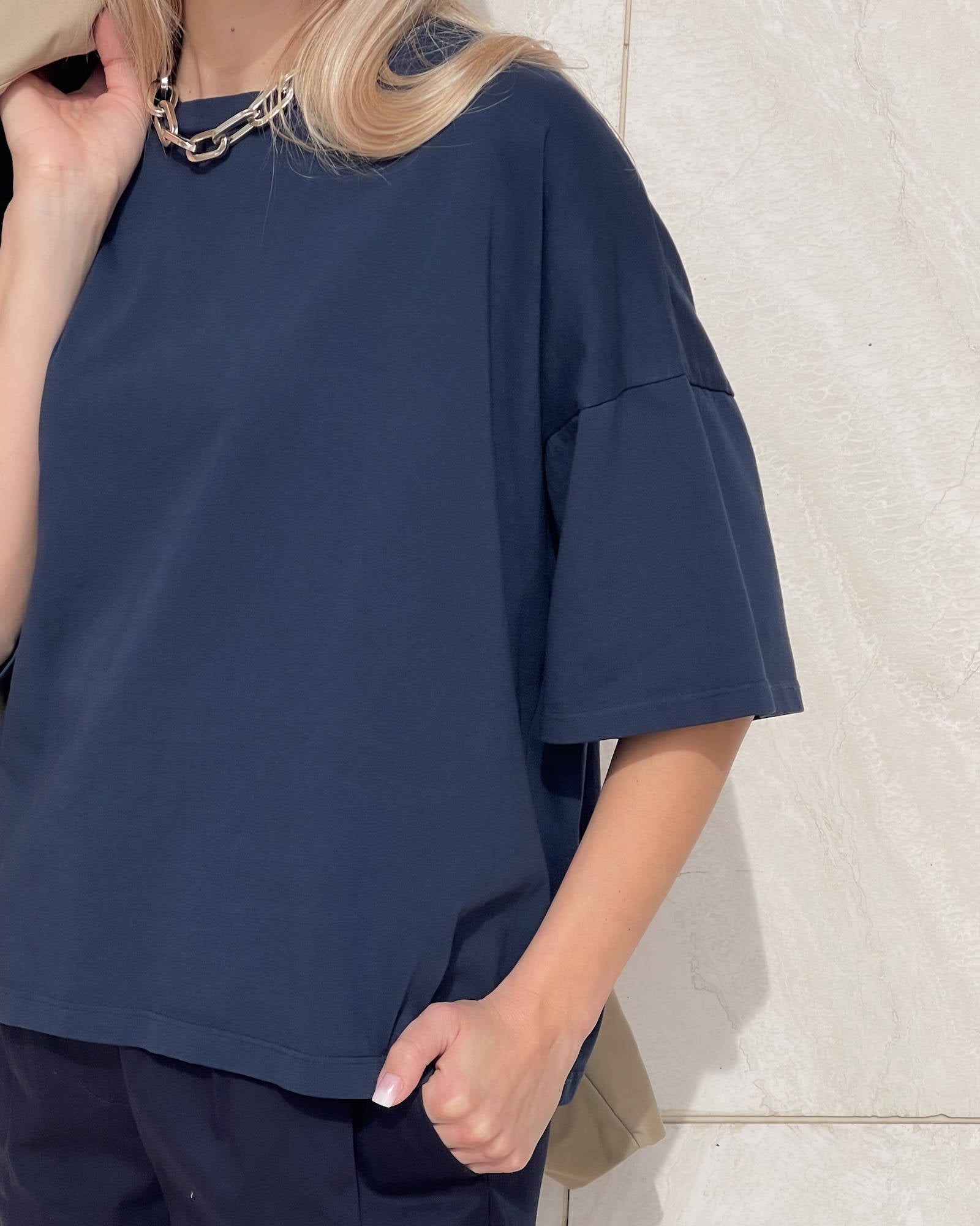 T-SHIRT OVER ELODIE BLU NAVY