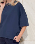 T-SHIRT OVER ELODIE BLU NAVY