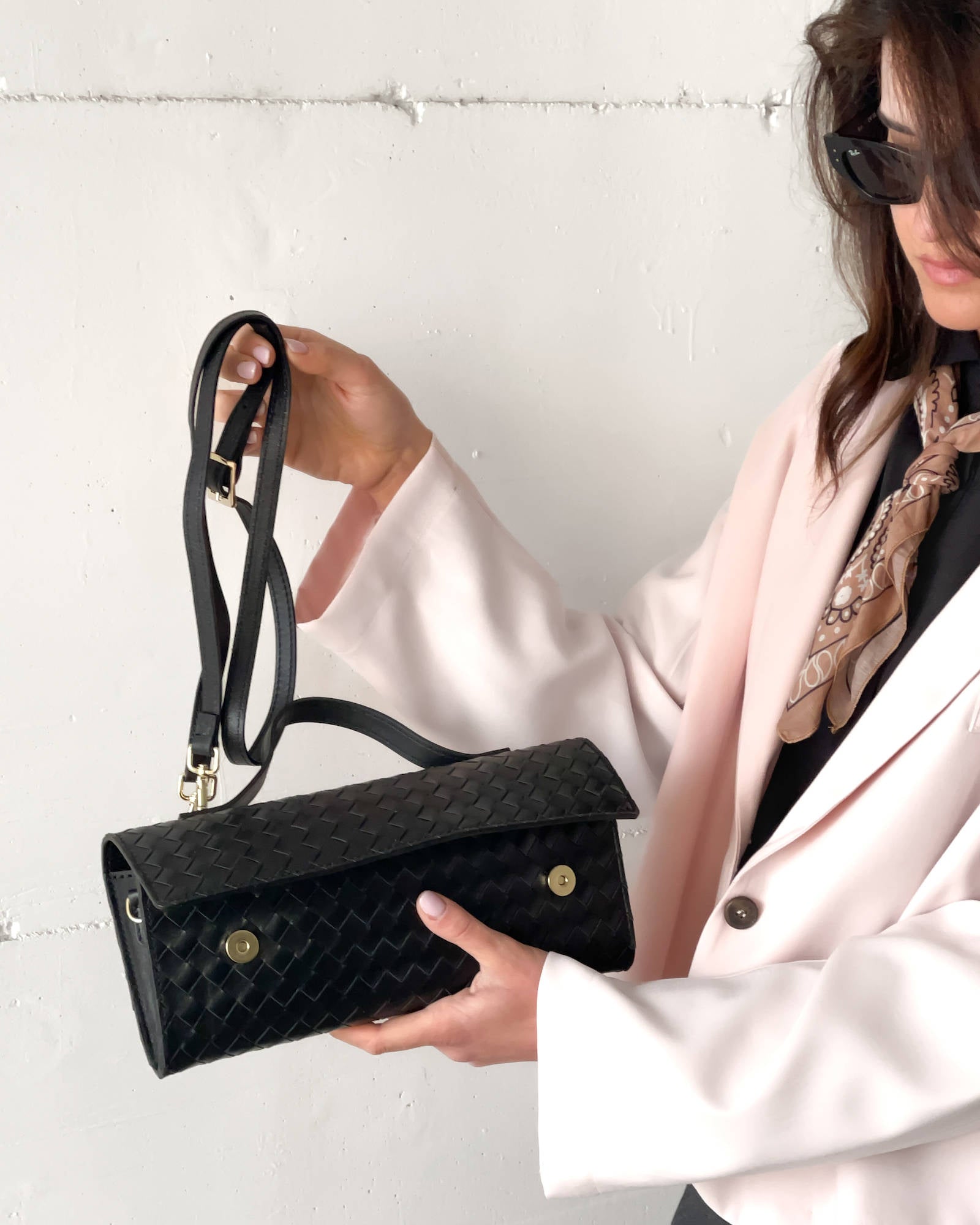 POCHETTE IN PELLE CASSIDY NERO