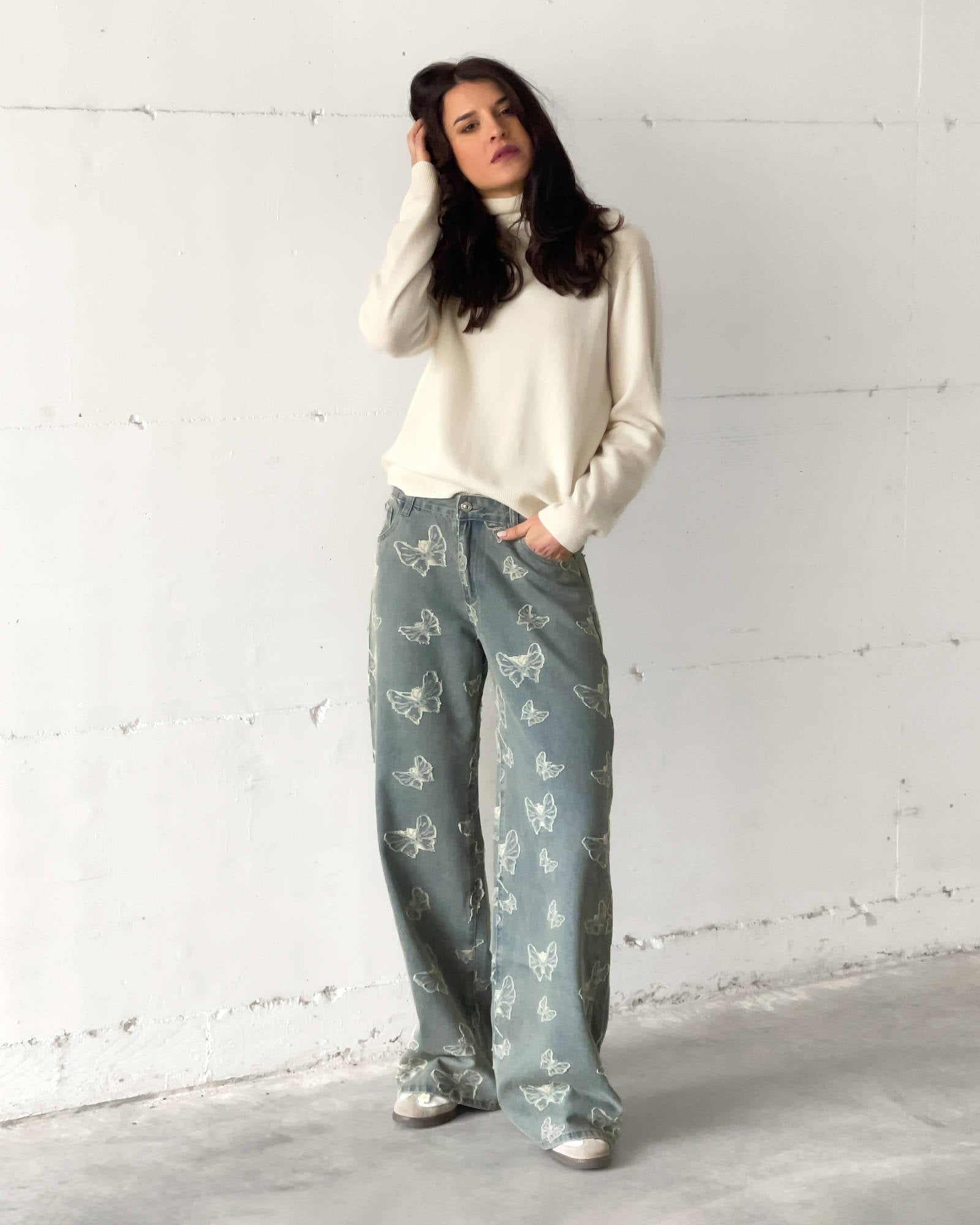 DENIM FARFALLA FADED
