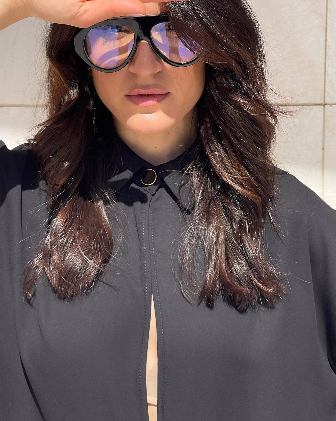 CAMICIA IN GEORGETTE ANDY NERO
