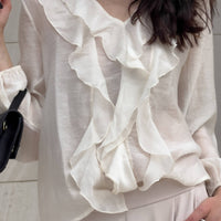 BLUSA ROUCHES OPHELIA BURRO