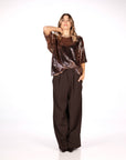 BLUSA PAILLETTES BETTY CHOCO