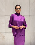 T-SHIRT OVER IN SATIN NORA SICILIA