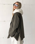 OVERSIZED DAMIAN BLAZER ARMY