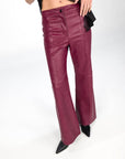 PANTALONE ECOPELLE PETER BORDEAUX