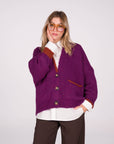 CARDIGAN ORSINA VIOLA RUGGINE