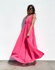 LONG DRESS MICHELLE HOT CORAL
