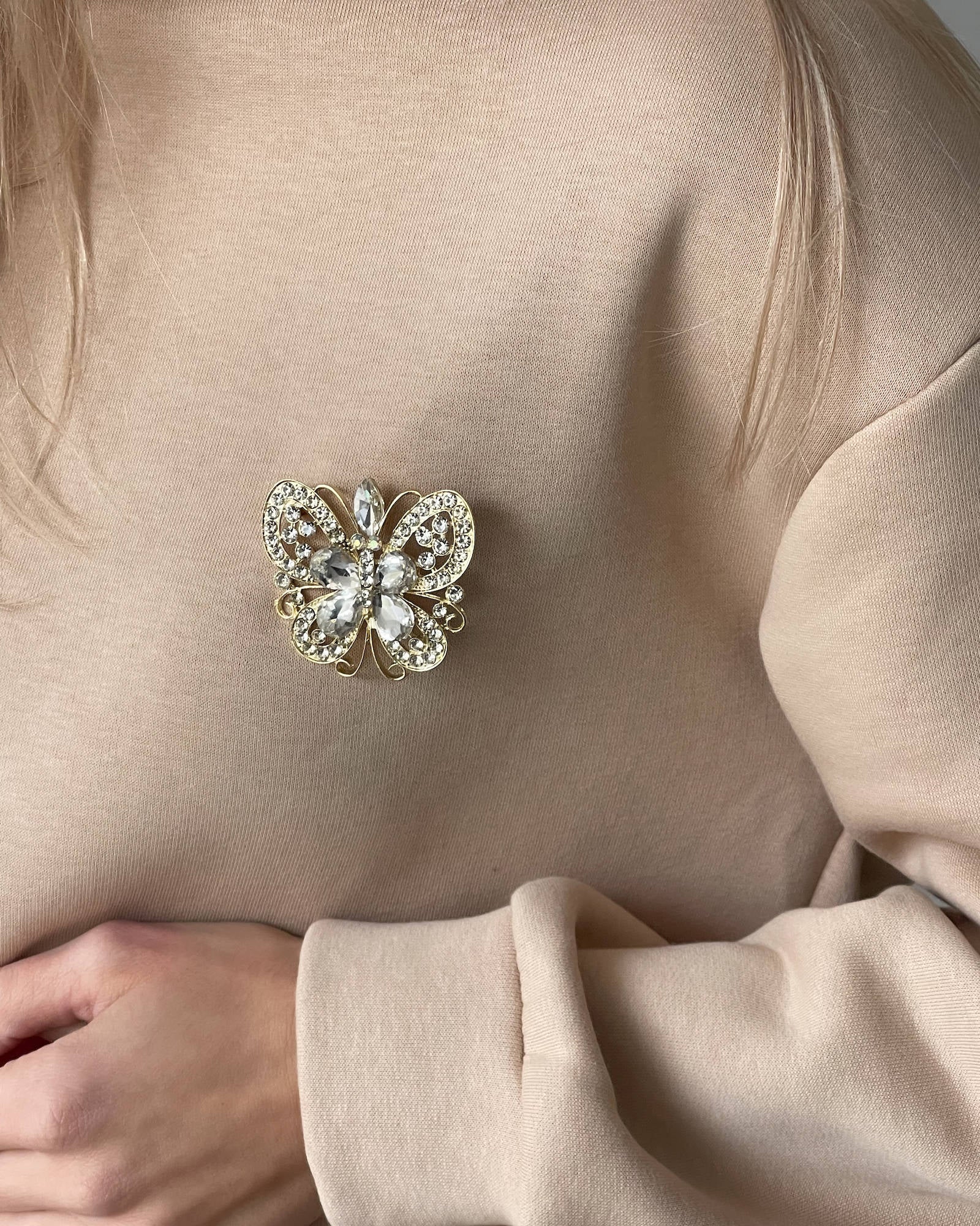 SPILLA CHARMS FARFALLA CRYSTAL