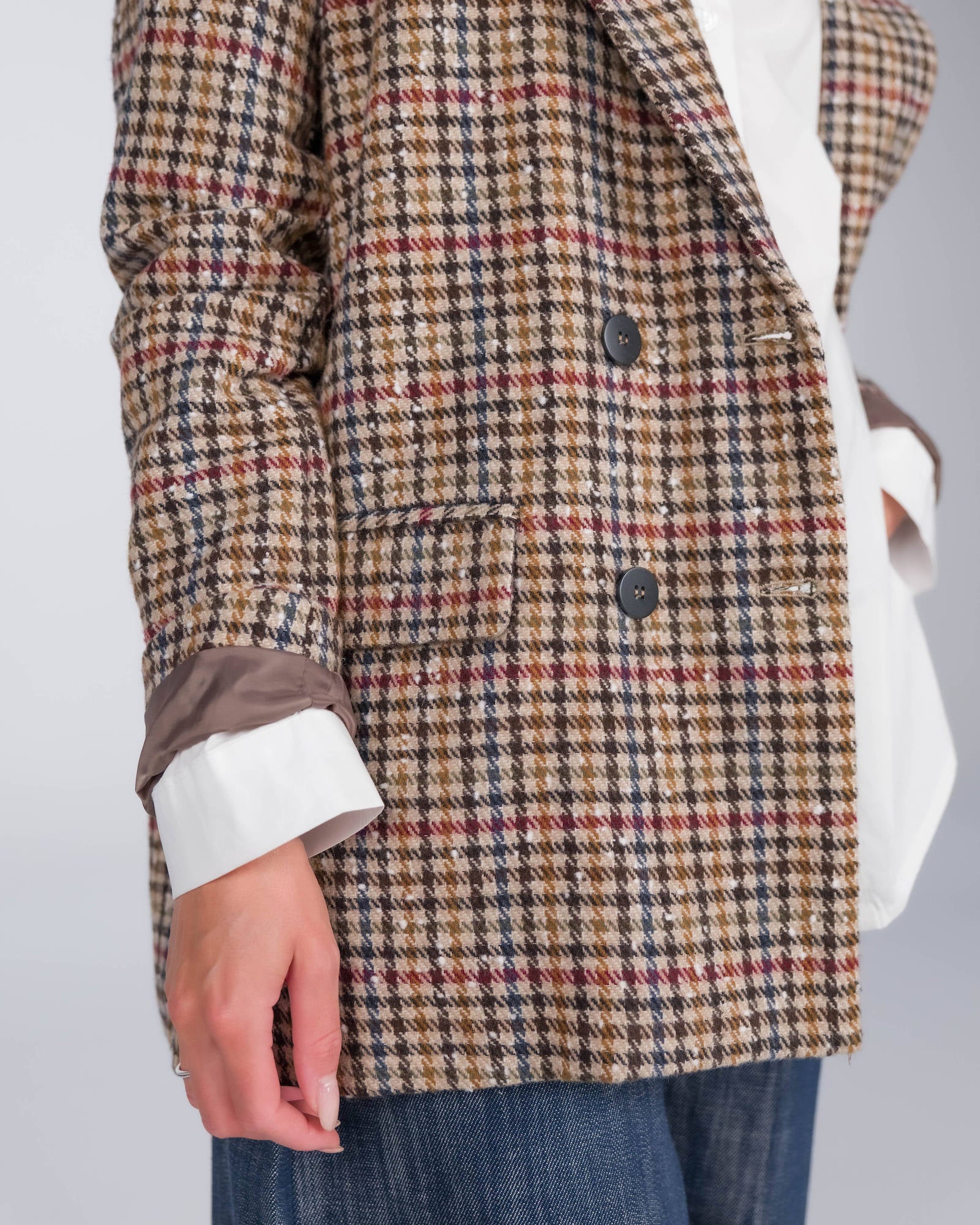 GIACCA CAPPOTTO CHECK OVER ALPINO