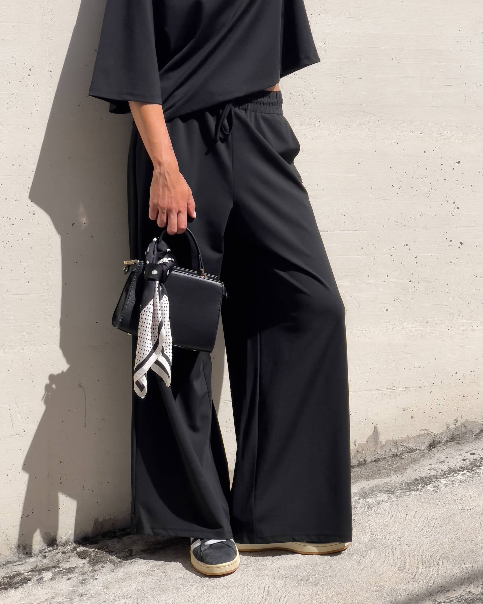 PANTALONE PALAZZO MOLINA NERO