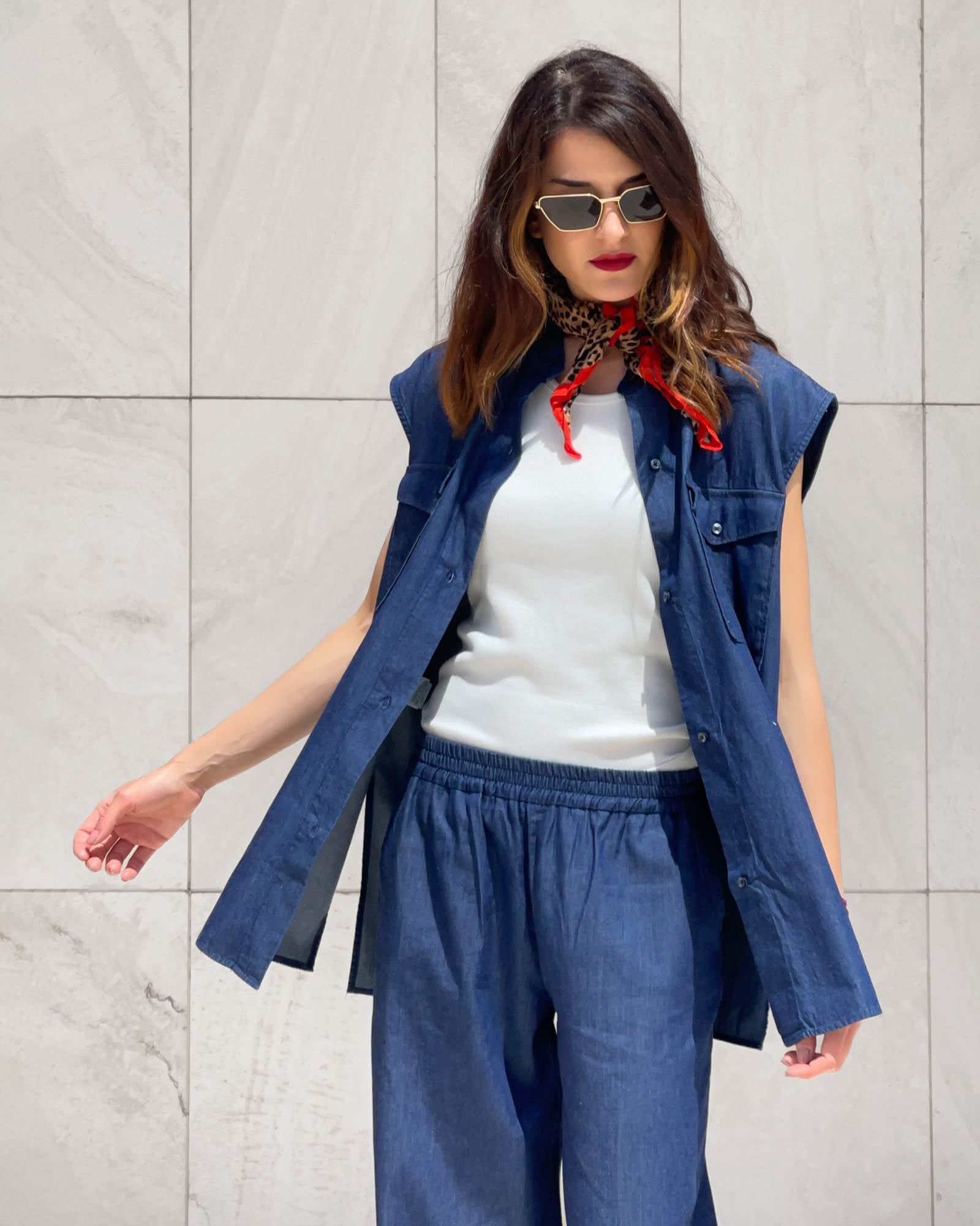 CAMICIA KAPRICE IN CHAMBRAY SCURO