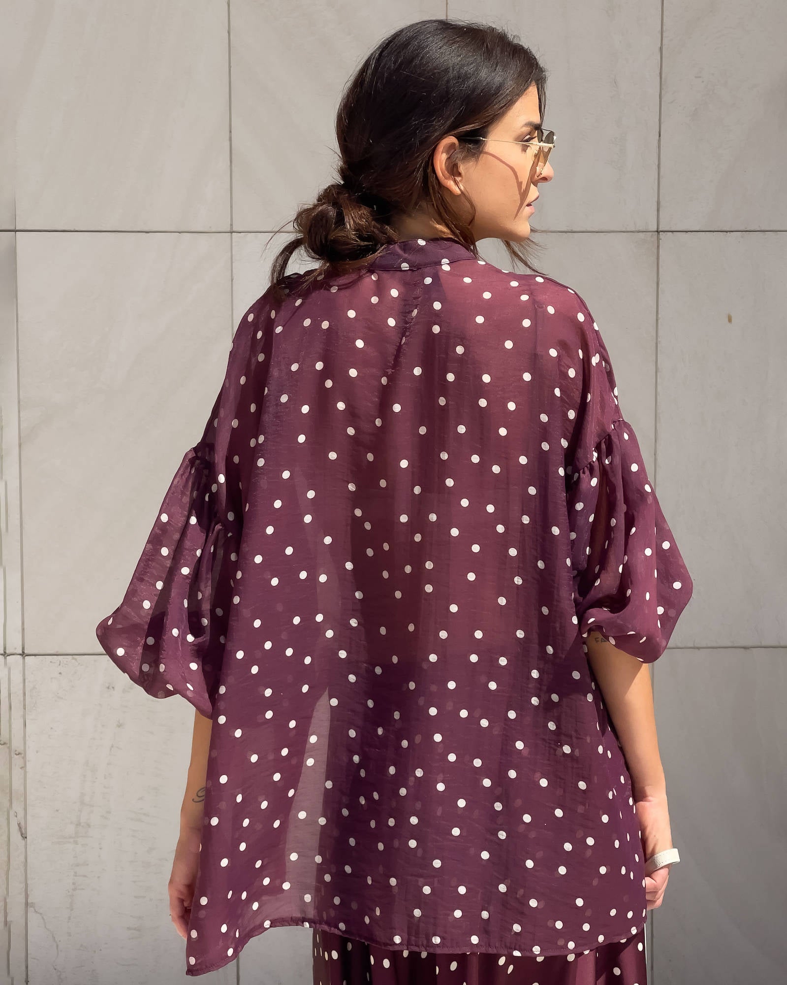 CAMICIA VIVIAN POIS VINO