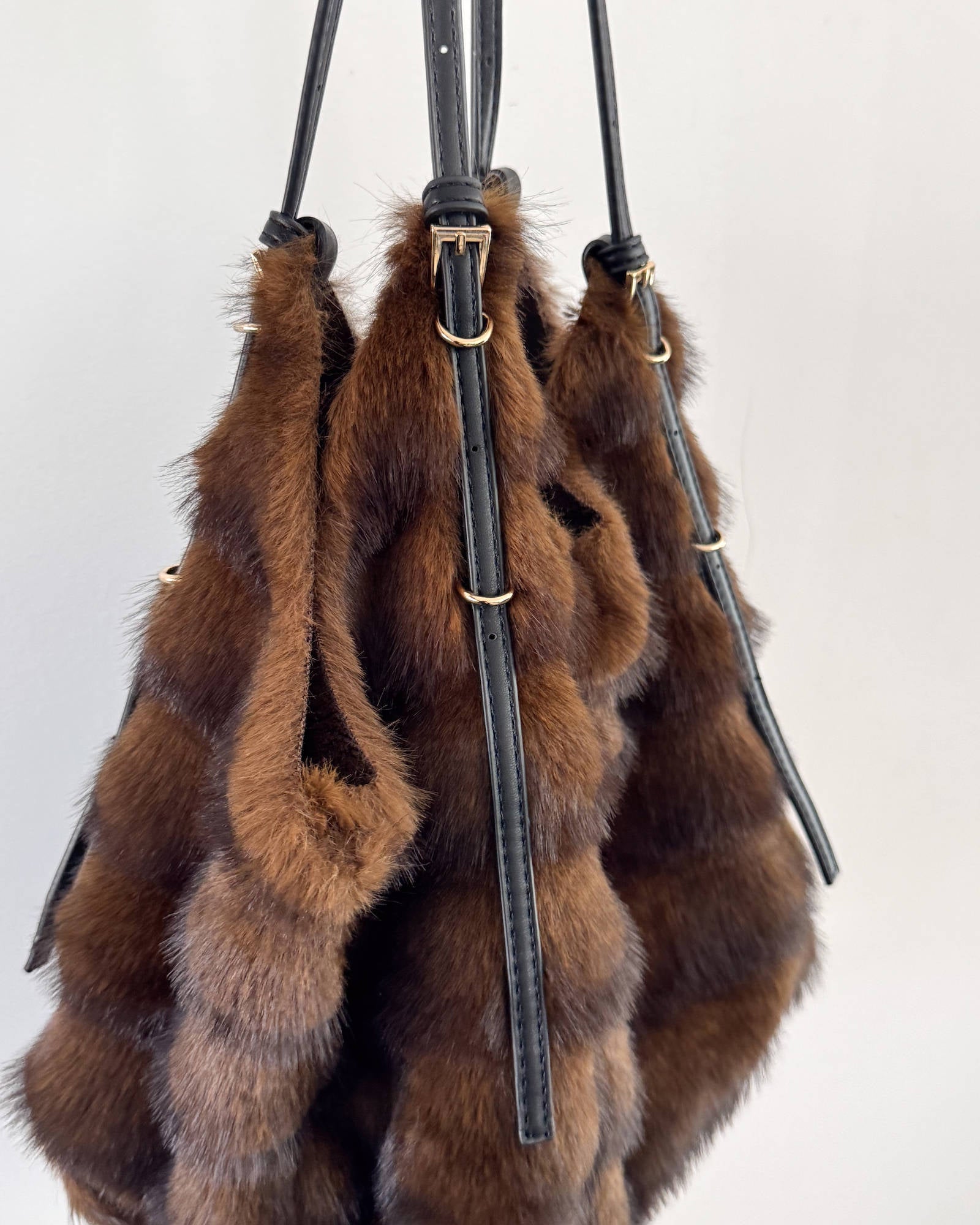 BORSA ECOPELLICCIA ANNA MARRONE