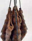 BORSA ECOPELLICCIA ANNA MARRONE