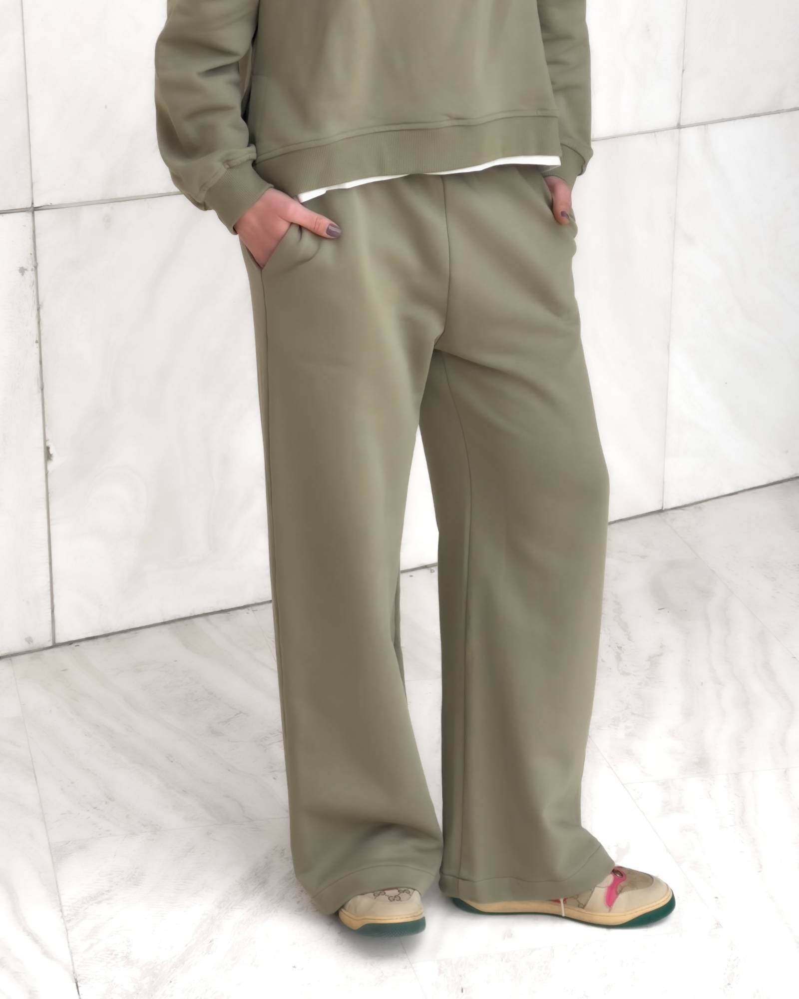 PANTALONE FELPA KENSIT SALVIA