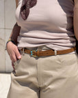 CINTURA IN PELLE LESS CUOIO