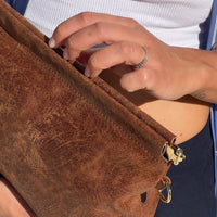 POCHETTE ROWENA ELEPHANT TABACCO