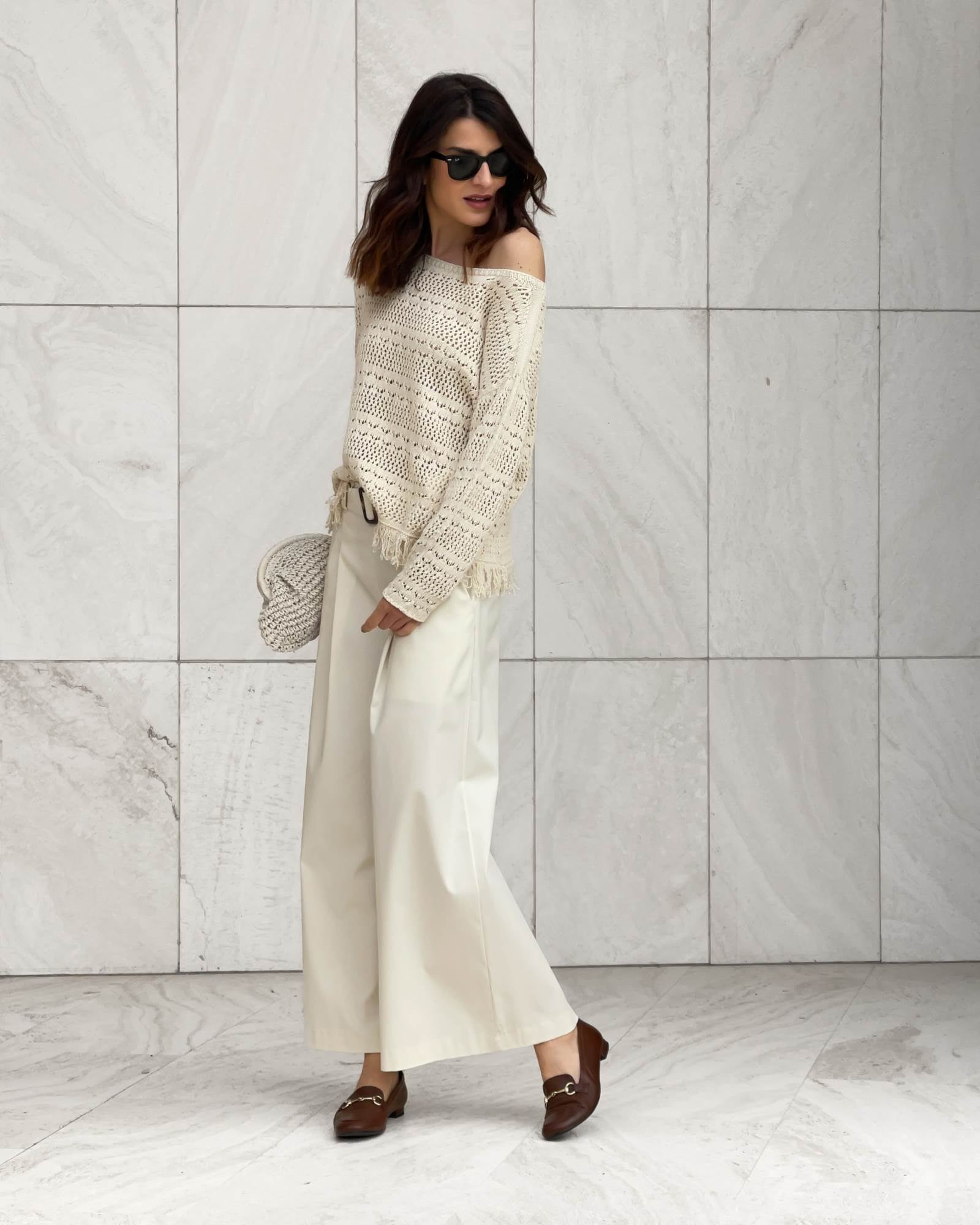 PANTALONE SOPHIA VANIGLIA