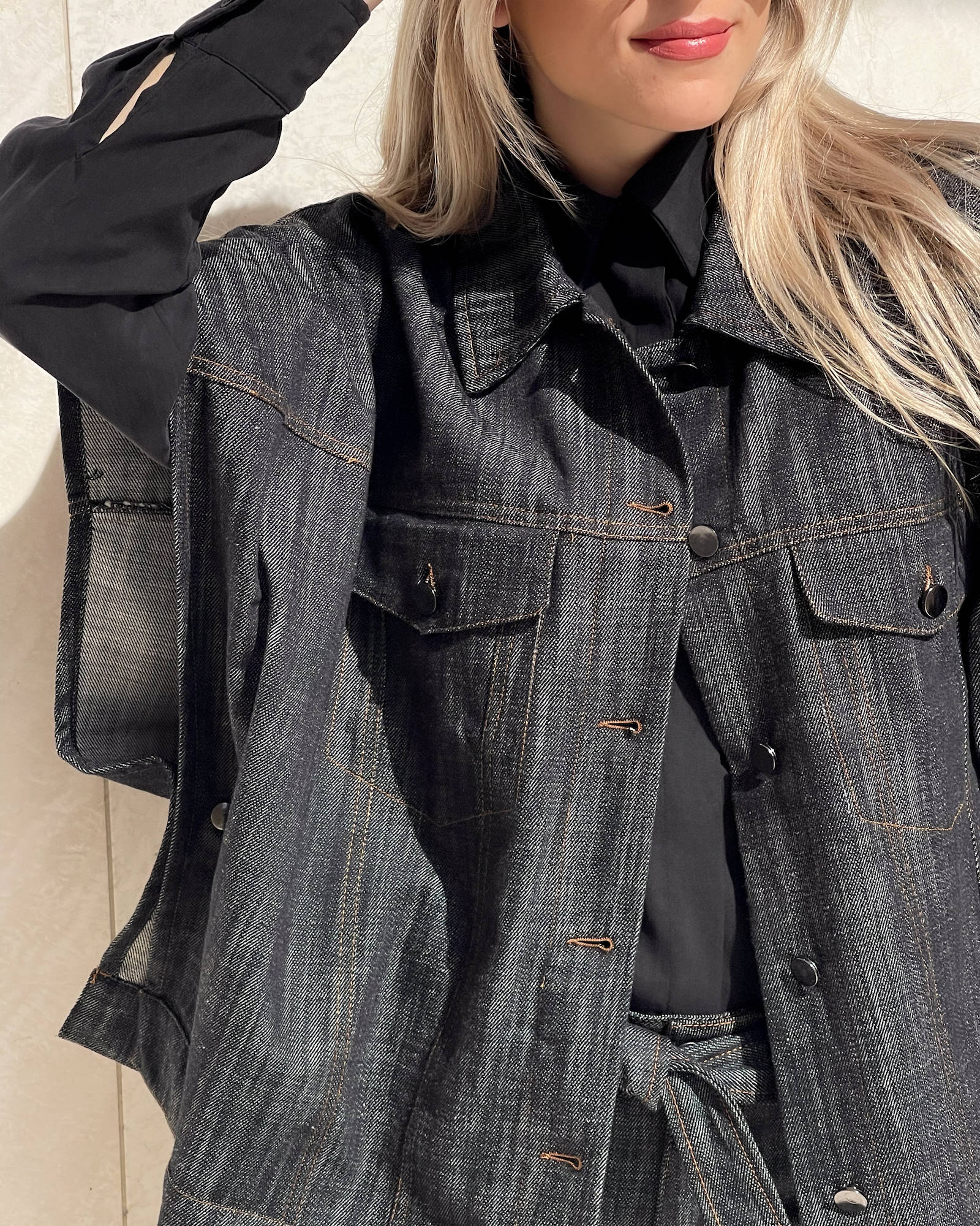 CAMICIA KIMONO FRANKLIN NERO