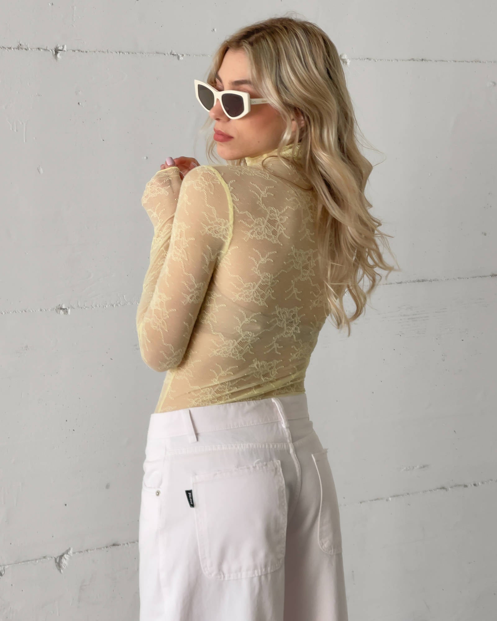 TOP IN PIZZO GIALLO BURRO