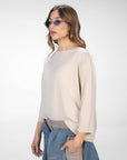 MAGLIA IN VISCOSA MELROSE SABBIA