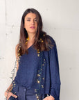 TOP MONOSPALLA ANASTASIA BLU NOTTE