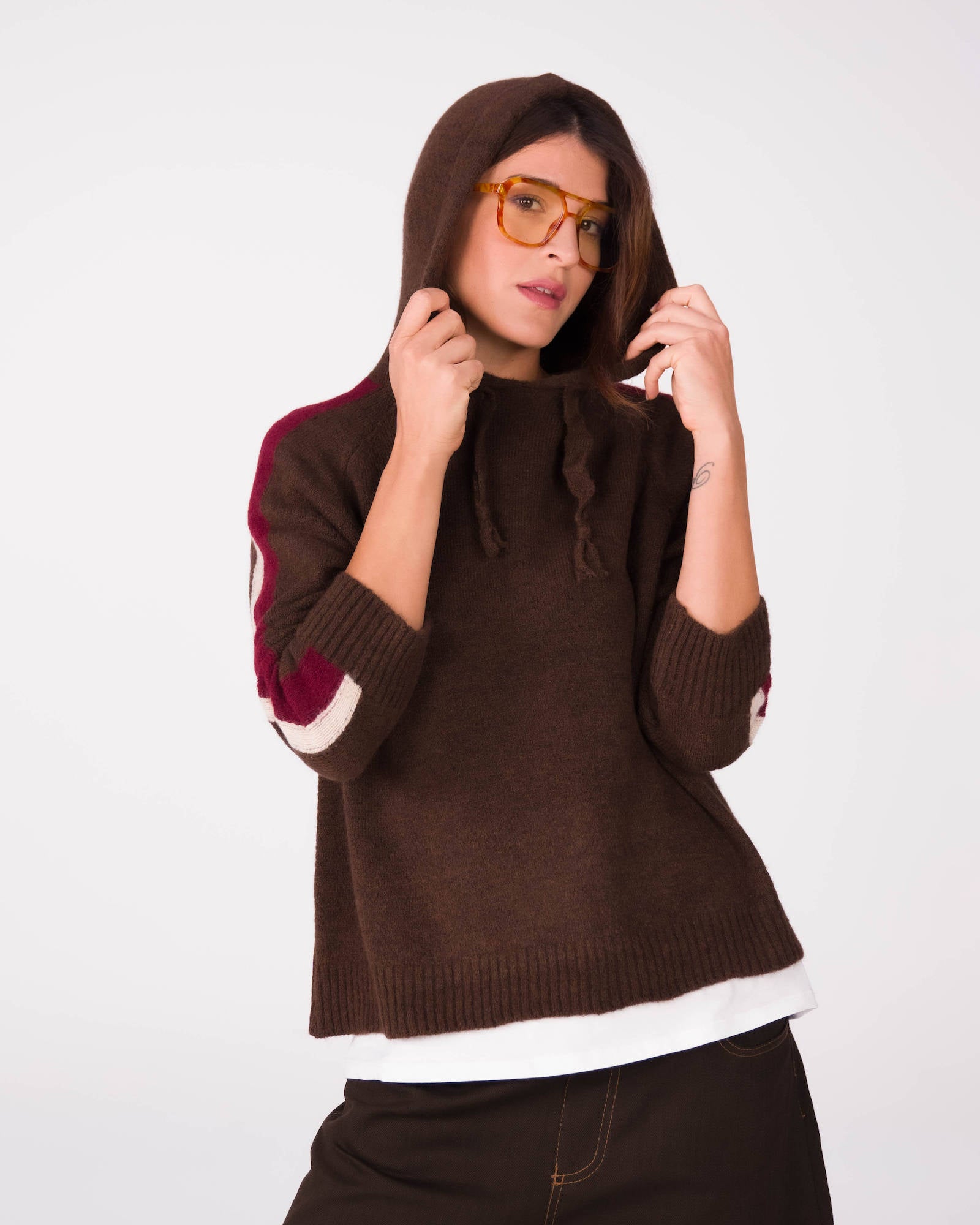 PULL TABATA MORO BEIGE ROSSO