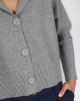 CARDIGAN IN MAGLIA KARL GRIGIO