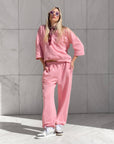 PANTALONI FELPA LEMONI ROSA