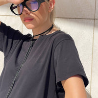 COLLANA LACCIO STRASS NERO